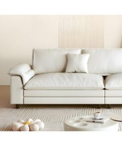 Comfynest Contemporary Tech Cloth Sofa with Pillow Top Arm and Removable Cushions
