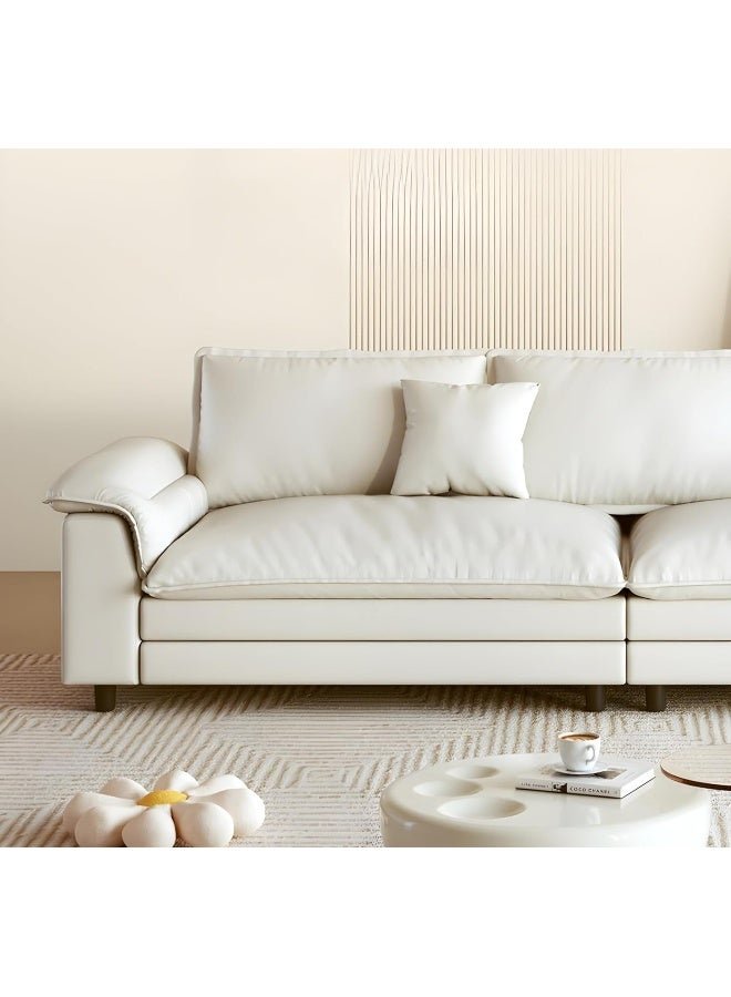 Comfynest Contemporary Tech Cloth Sofa with Pillow Top Arm and Removable Cushions