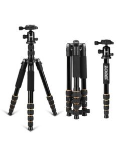 Zomei Q-666 Professional Tripod,Camera Tripod,Foldable Lightweight Aluminum Travel Tripod Stand with 360 Degree Ball Head for Vlog Nikon Canon Sony All DSLR and Digital Camera Binoculars Laser Telescope