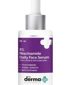 THE derma Co 5% Niacinamide Daily Face Serum with Alpha Arbutin And Multivitamin for Clear And Spotless Skin - 30ml