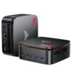 NIPOGI Mini PC With AMD Ryzen7 6800H Processor/16GB RAM DDR5/512GB SSD/Windows 11 Pro/ Black