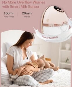 Alternative view of chiteng Electric Breast Milk Pump with Heated Base, Hands Free Breast Pump, Wearable Breastfeeding Pump with Voice Reminder & Auto-Stop Function, 4 Modes/ 12 Levels Hospital Grade Suction, 1200mAh Long Battery Life