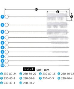 HAWAWA Straw Cleaner Brush Set, 10-Piece Long Cleaning Brush for Straws on Tumbler, Water Bottle, Sippy Cup, and Pipes, Tubes
