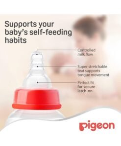Alternative view of pigeon Pack Of 2 Baby Slim Neck Peristaltic Nipple S-Type (L), 9 Months +