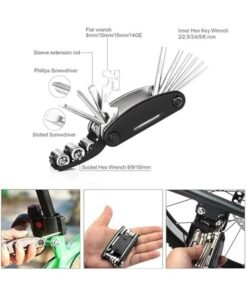 Alternative view of BWSJ Bike Repair Kit Mini Pump Bicycle Multi Tool with Handy Bag Included Glueless Tire Tube Patches Tire Levers Practical  for Family Friends