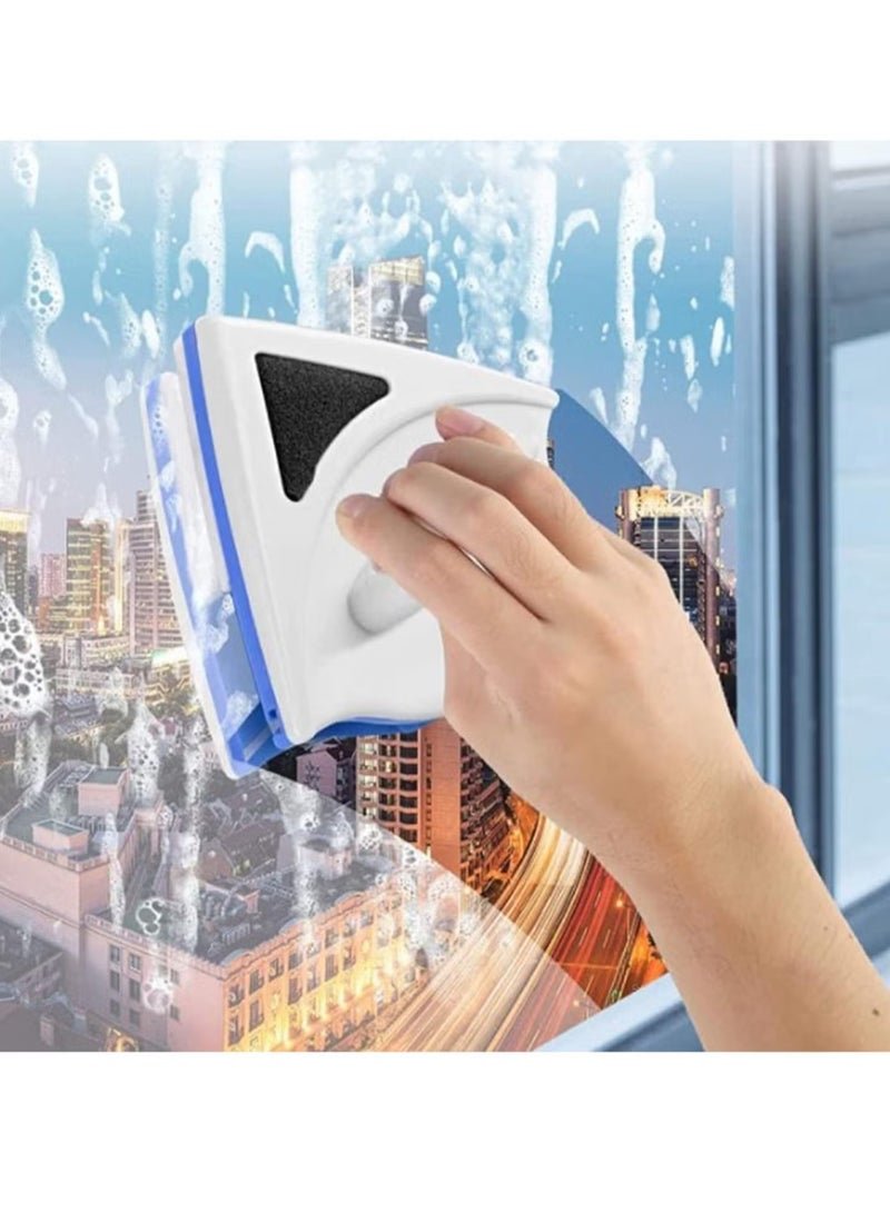 JAJEEK Double-Sided Magnetic Window Cleaner for Effortless Cleaning – Clean both sides of the glass simultaneously with this unique dual-sided design. The strong magnetic force ensures an effective clean, even for large windows.