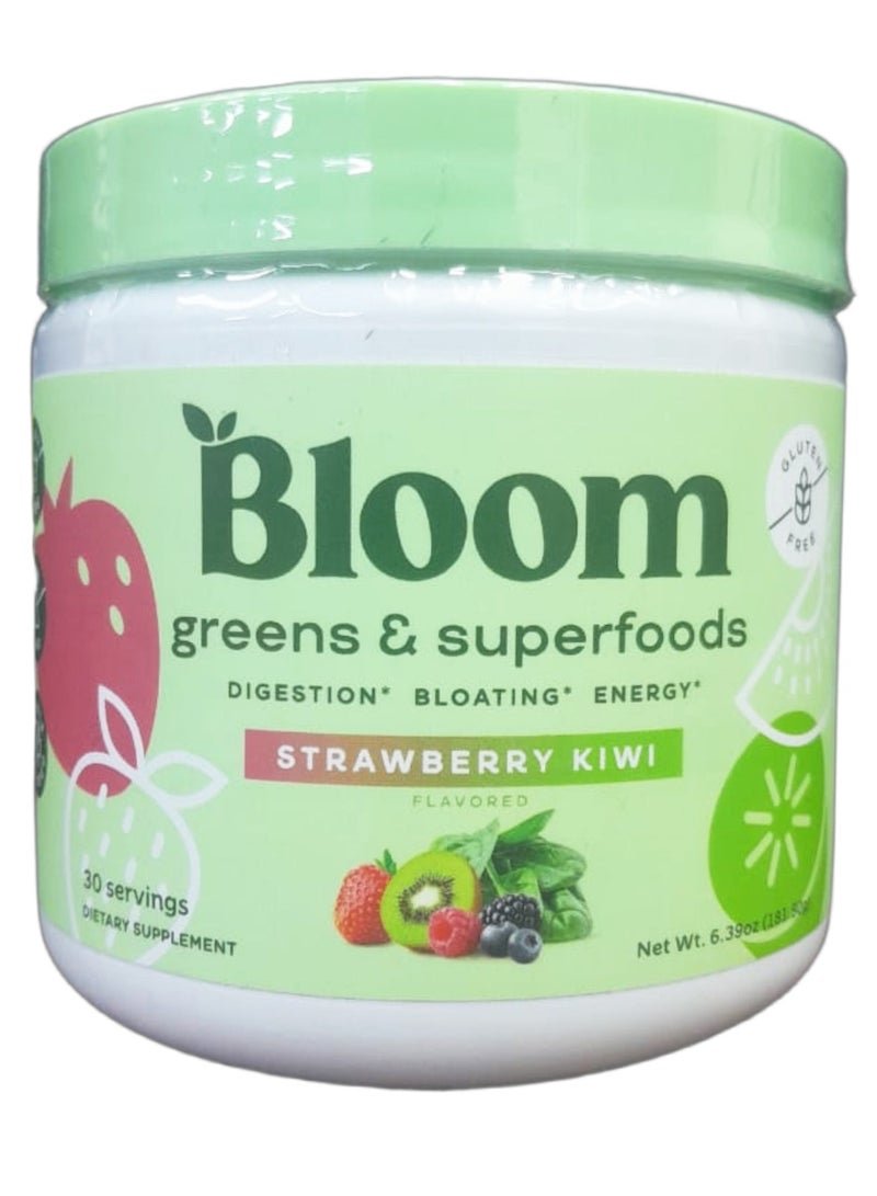 Bloom Nutrition Greens and Superfoods, Strawberry Kiwi (6.39 oz)
