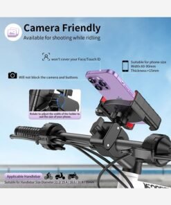 Alternative view of Lemon Bike Phone Mount Holder, Motorcycle Phone Mount for Electric Scooter, Mountain, Dirt Bike and Motorcycle - 360° Rotate Suitable for iPhone & Android Smartphones from 4.5-7.0 inches