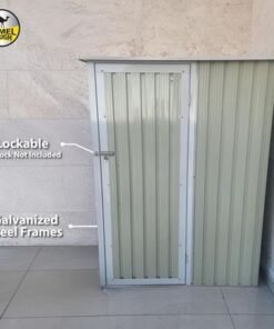 CamelTough Outdoor Metal Storage Shed 4.7 X 3 feet with Heavy Duty Storage Boxes 42L & 60L, Weather Resistant, Garden Shed Combo, Perfect for Storing Garden Tools, Yard Tools and Garage - CT-206