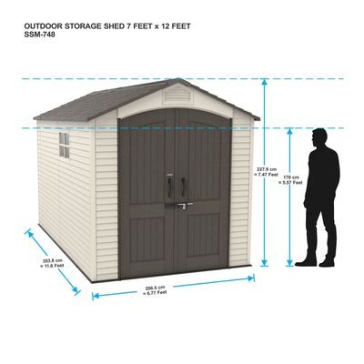 SHED STORE AND MORE - OUTDOOR STORAGE SHED - 7 FEET X 12 FEET