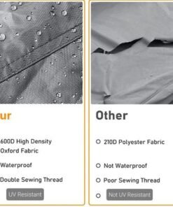 Aluwino 8-Seater Outdoor Dining Set Protection cover L330xW180xH80cm - Grey