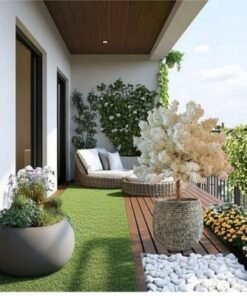 Cherry Blossom-150×120×120CM-White Artificial Tree