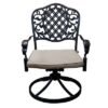 Schondor-Outdoor chair- ATHENS-Swivel Chair-72x64x95-Black frame-beige cushion