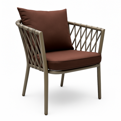 Suzx Modern Stylish Outdoor Lounge Armchair Weather-Resistant Patio Sofa Chair for Balcony, Garden, and Backyard - Image 5