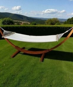 Premium Wooden Hammock with Solid Wooden Stand – Perfect for Outdoor Relaxation