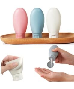 Black Sparrow 3 Pcs Travel Bottles Set,60ML Travel Bottles & Containers,Small Mini Empty Plastic Squeeze Bottles for Travel Toiletries,Shampoo and Conditioner with Storage Bag.(Multicolor)