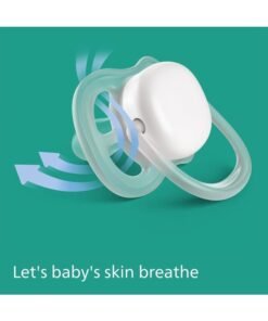 Philips Avent Soother Ultra Air Nighttime 6-18M For Girls, 2 Pieces | No.1 Brand Recommended by Moms Worldwide | Glows in the dark |Light |Breathable |BPA free | Orthodontic with Sterilization Case