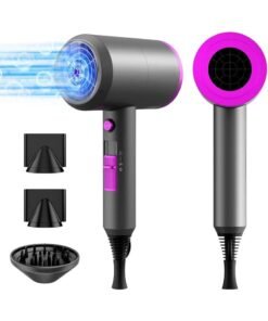 PENG GENERAL Lightweight Ionic Hair Dryer with Diffuser - Powerful 1800W Blow Dryer for Fast Drying