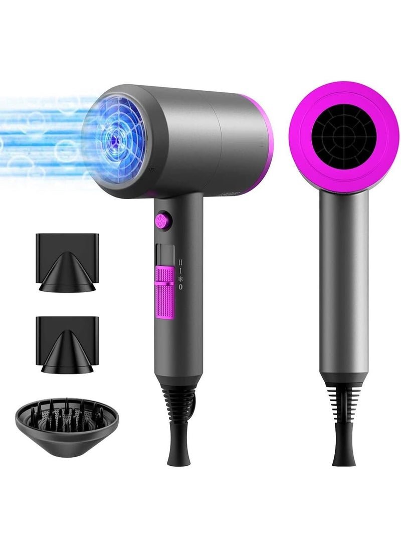 PENG GENERAL Lightweight Ionic Hair Dryer with Diffuser - Powerful 1800W Blow Dryer for Fast Drying