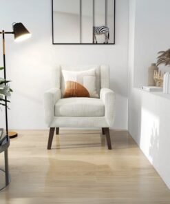 Modern Linen Accent Armchair