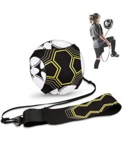 fdsport Football Kick Trainer Football Training Equipment Soccer Training Aid Football Skills Improvement Solo Practice for Kids Adults Hands Free Universal Fits All Size Footballs