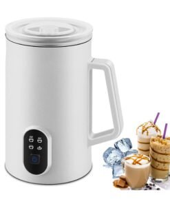 Milk Frother, 4 in 1 Electric Milk Steamer, Automatic Hot and Cold Foam Maker , 12 oz/350ml Detachable Milk Steamer for Coffee, Latte, Hot Chocolates, Cappuccino
