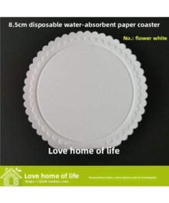 Paper Pad 7 Embossed Cm Ashtray 10 Absorbent Paper Round In Stock Pure White Hotel Supplies Disposable Coasters.