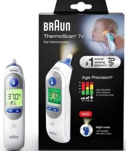BRAUN ThermoScan 7+ Ear thermometer with Age Precision and Night Mode IRT 6525, White