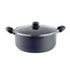 DELCASA Aluminum Casserole With Lid Black 24cm
