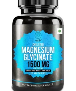noble nature Chelated Magnesium Glycinate 1500MG per serving - 120 Veg Tablets - Supports Bone, Muscle & Nerve Health