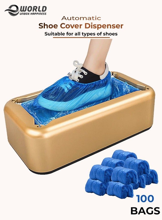 Eworld Automatic Shoe Cover Dispenser Machine with 100 Disposable Plastic Bags