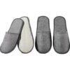 ETRAVEL [10 Pairs] Disposable Slippers, Guest Slippers, Home And Hotel Use, Thickened Non-Slip, Gray, One Size Fits All 35-44