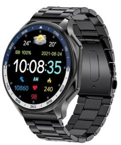 RollsTimi  1.43" Smart Watches for Men Women Multi Sport Modes Fitness Watch with Sleep Heart Rate Monitor, IP68 Waterproof Smartwatch,Black Steel