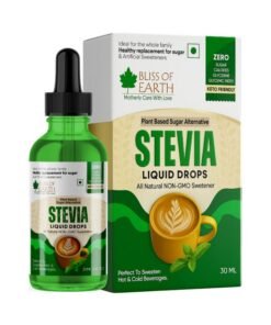 BLISS OF EARTH Pure Stevia Sweetener Liquid Drops Glycerine Free & Zero Glycemic Index, 30ml