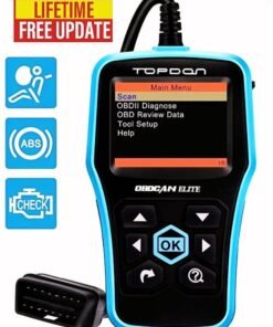 Topdon Elite OBD2 Scanner ABS SRS Diagnostic Tool for Full OBD2 Functions and Warning Light Turn-off with Built-in DTC Lookup OBDCAN