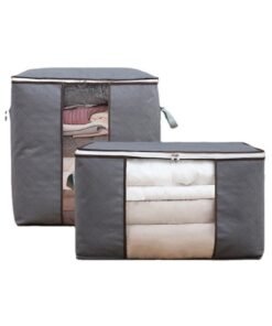 WAOKN Quilt Storage Bag Quilt Sorting Bag Household Thick Non woven Large Storage Bag Clothing Dustproof Storage Box 6-Pack