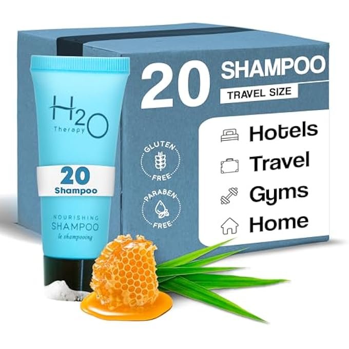 H2O Therapy SHAMPOO, TRAVEL SIZE HOTEL HOSPITALITY, 0.85 OZ (CASE OF 20)