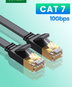 Ugreen Ethernet Cable Cat7 High Speed Flat Gigabit RJ45 LAN Cable 10Gbps Shielded Internet Network Patch Cord Compatible For Gaming PS5/4/3 Xbox PC Laptop Modem Router PC-1M