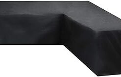 L-Shape Garden Furniture Cover, Outdoor Corner Sofa Cover, Oxford Fabric + PU Coating, Waterproof, Dustproof and UV Protection, Suitable for L-shaped Rattan, Wood, Fabric Sofa (Compatible 286 * 286)