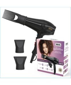WAHL Pro Style Hair Dryer 1800W | Ionic Anti-Frizz Technology | Power Pik for Afro & Textured Hair | 3 Heat & 2 Speed Settings | Removable Filter | 3m Salon Cord – Black 3026984 black
