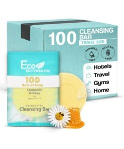 Eco Botanics Travel-Size Hotel Cleansing Bar Soap 0.5 oz (Case of 100)