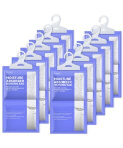 CLEVAST Moisture Absorbers Packets (230g/pack) - 10 Pack, Dehumidifier Bags for Closet, Hanging Humidity Absorber in Wardrobes, Bedrooms, Bathrooms