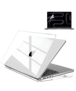 AMROAH MacBook Pro 14 inch Case Compatible with Laptop 2025 2024 2023 2022 2021 M4 M3 M2 M1 with PTE Screen Protector & Keyboard Case, Protective Hard Shell Mac Book Pro 14 Cover Anti-Sleep for Home Office Travel