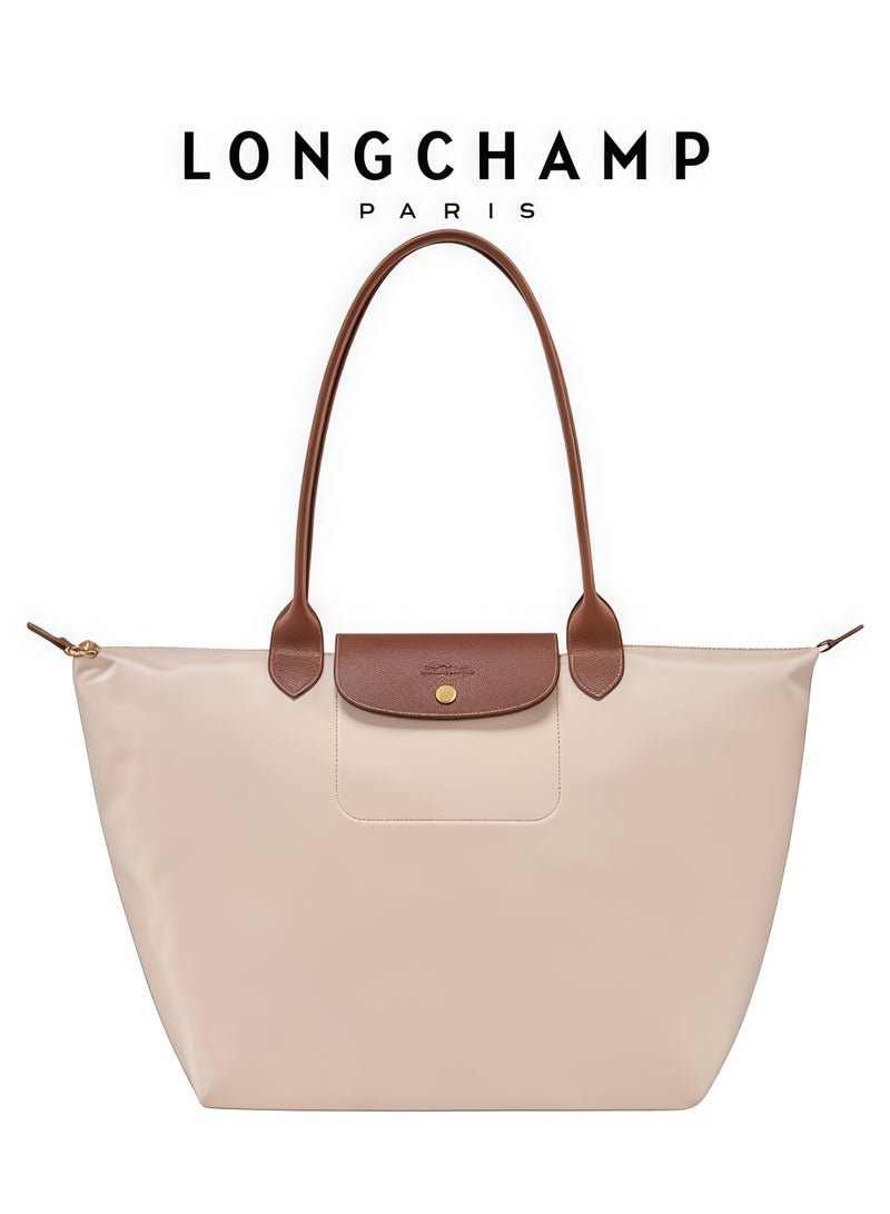 Longchamp Medium Tote Bag for Women, Foldable Bag With Zipper Shoulder Bag, Handbag for Travel, Work