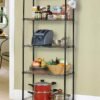 BLOOMING TIME 5-Tier Wire Storage Shelving Rack Heavy Duty Metal Organizer with Leveling Feet Adjustable Shelves for Home, Bathroom, Kitchen, Office, Garage Storage 150 x 55 x 30cm