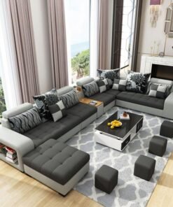 Comfynest Modern Fabric Sectional Sofa Bed