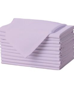 Gee Di Moda Cloth Napkins 17 x 17 Inch Lavender Dinner Napkins Set of 12 Soft Absorbent Washable Fabric Cloth Table Napkins with Hemmed Edges for Hotel Restaurant Holiday Parties Wedding