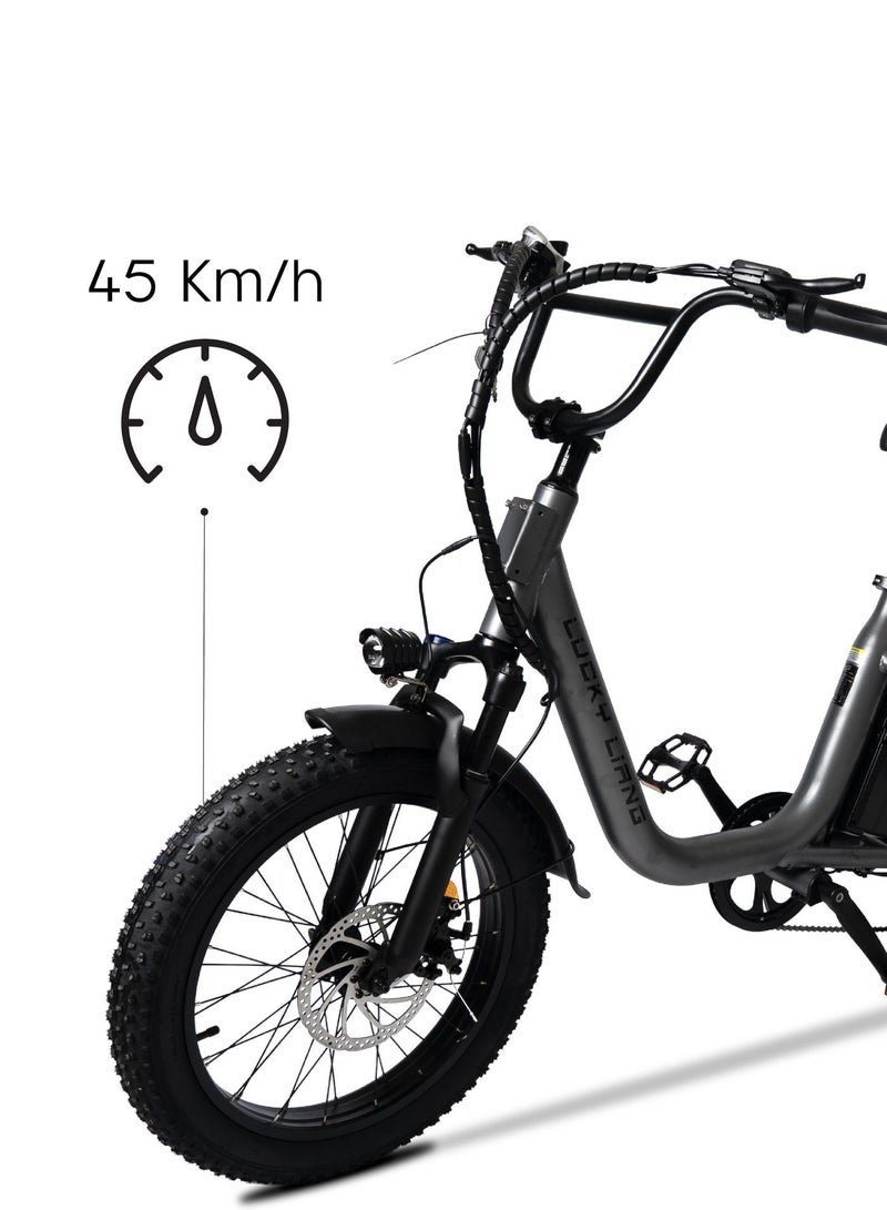 Lucky Liang U03 Electric Bike for Adults – 500W (750W Max) Motor, 48V 13Ah Battery, 45KM/H Speed, 35–45KM Range, 20×3.0" Off-Road Tires, Carbon Steel Frame - Image 4