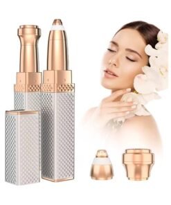VIO 2 in 1 Facial Women Hair Remover Eyebrow Trimmer Rechargeable Painless Precision Lipstick Style Razor Trimmer for Facial Body Hair Shaver for Lips Nose Chin Face