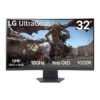 LG 32 inch UltraGear QHD 1000R Curved Gaming Monitor, 180Hz Refresh Rate, 1ms Response Time, AMD FreeSync, HDR10, Up to sRGB 99%, 3-side Virtually Borderless Design | 32GS60QC-B Black